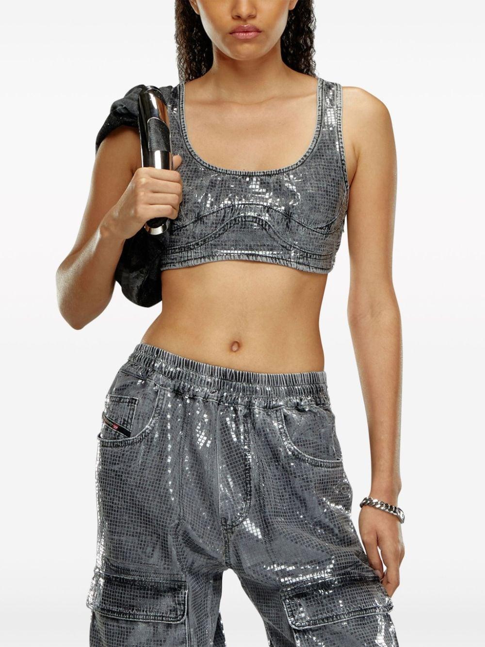 De-Toppy-S denim crop top Product Image