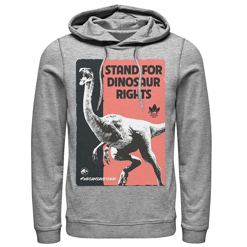 Men's Jurassic World Stand For Dinosaurs Poster Hoodie, Size: XL, Blue Product Image