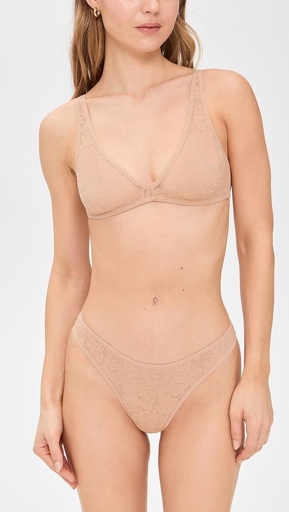 Eberjey Soft Stretch Recycled Lace Thong | Shopbop Product Image