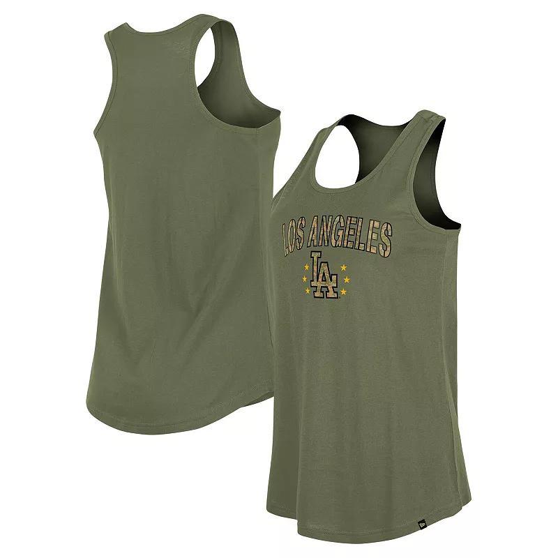 Womens New Era Olive Los Angeles Dodgers Armed Forces Day Tank Top Product Image