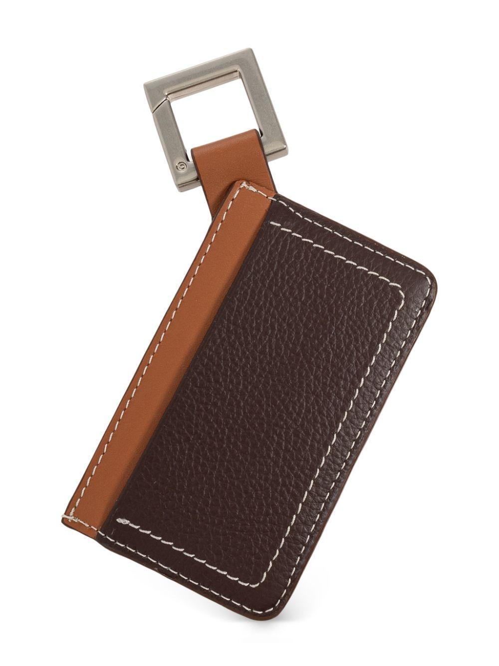 JACQUEMUS Cuerda Leather Cardholder In Brown Product Image