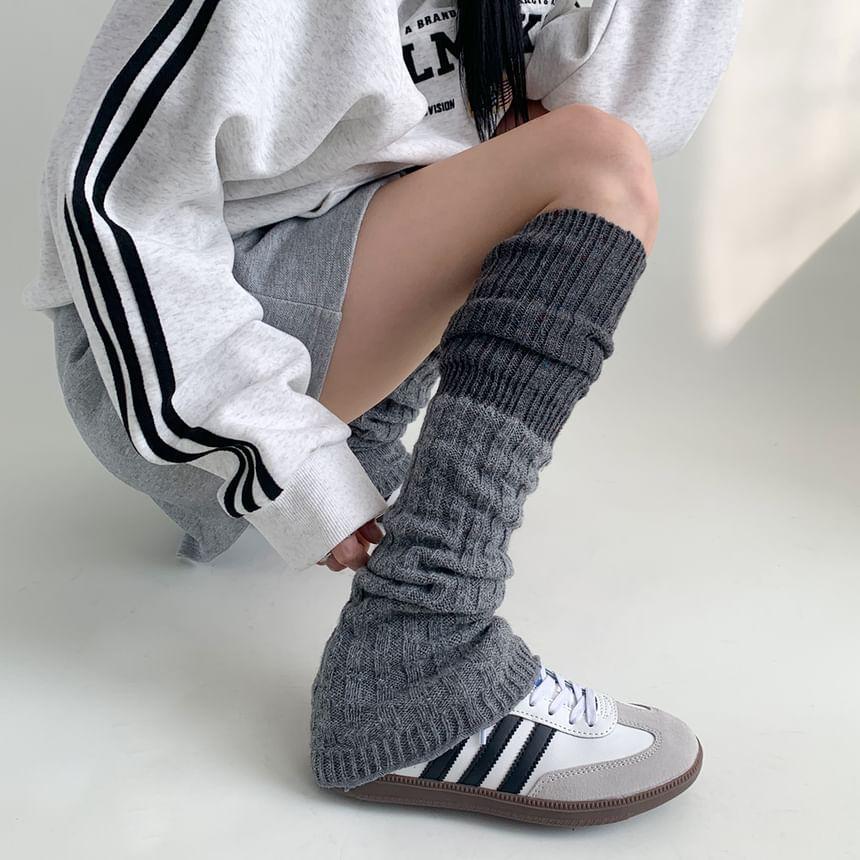 Two Tone Knit Leg Warmers Product Image