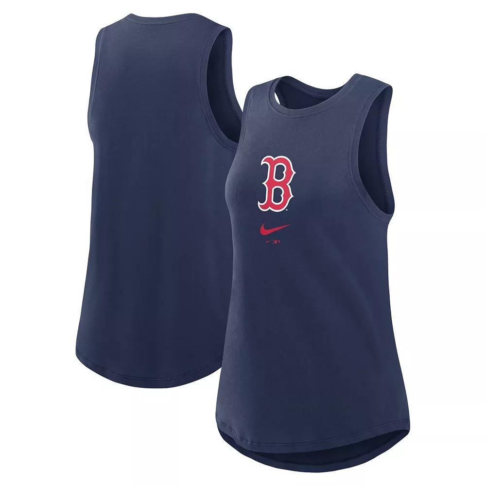 Women's Nike Navy Boston Red Sox Legacy Icon High Neck Fashion Tank Top, Size: Small, Blue Product Image