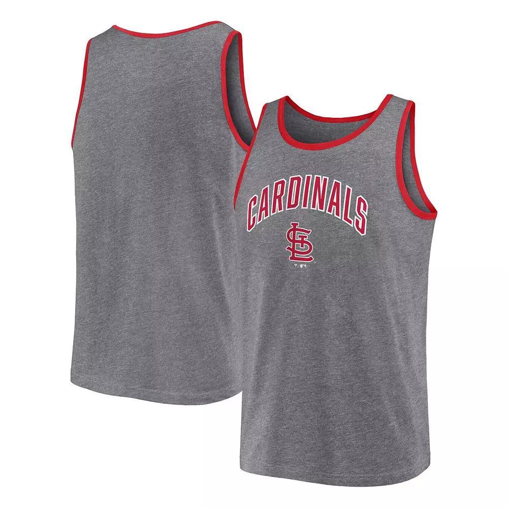 Men's Fanatics Branded  Heather Gray St. Louis Cardinals Primary Tank Top, Size: Medium, Grey Product Image