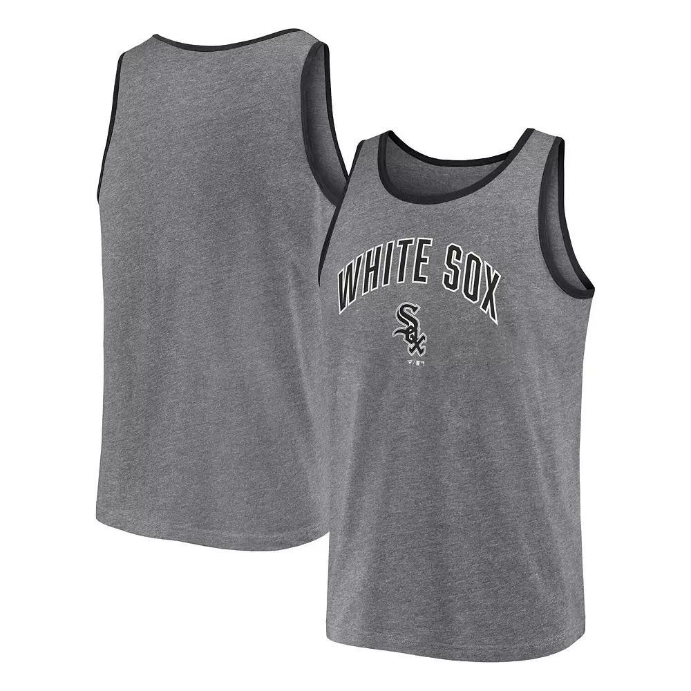Men's Profile Heather Charcoal Chicago White Sox Big & Tall Arch Over Logo Tank Top, Size: 4XB Product Image