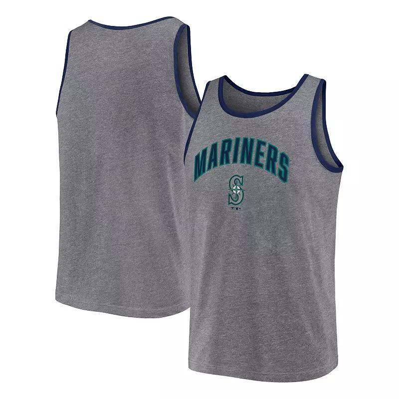 Men's Fanatics Branded Heather Gray Seattle Mariners Primary Tank Top,  Product Image