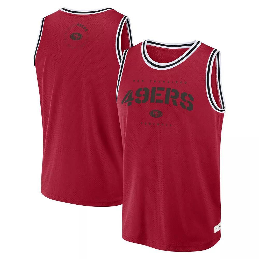 Men's Fanatics Scarlet San Francisco 49ers Elements Future Ground Jersey Tank Top,  Product Image