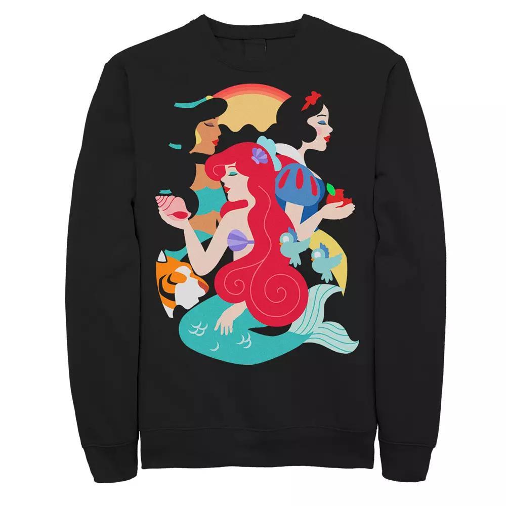 Mens Disney Princess Artsy Trio Portrait Sweatshirt Product Image