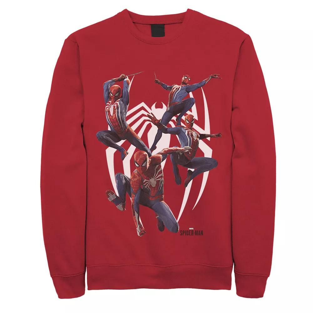 Men's Marvel's Spider-Man Game Action Poses Sweatshirt,  Product Image