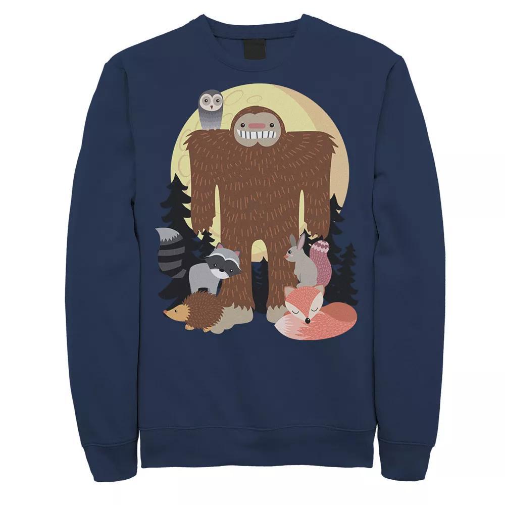 Men's Sasquatch With Woodland Creatures Sweatshirt,  Product Image