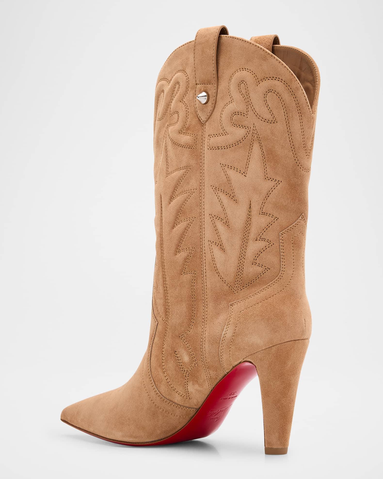 Santia Suede Red Sole Booties Product Image