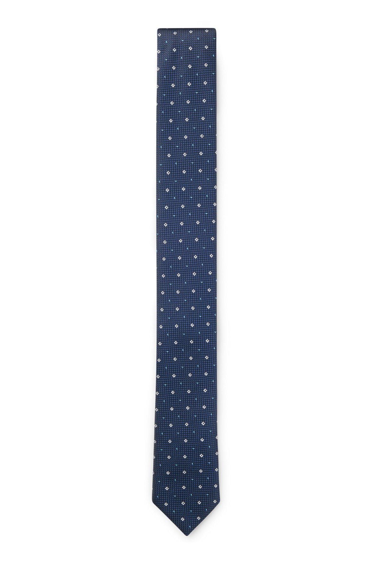 Silk-blend tie with jacquard-woven pattern Product Image