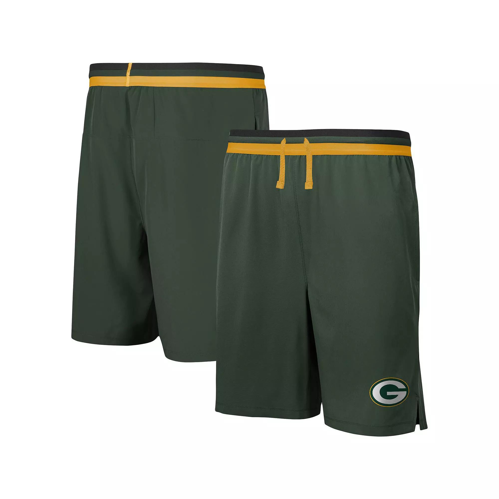 Men's Black Las Vegas Raiders Cool Down Tri-Color Elastic Training Shorts,  Product Image