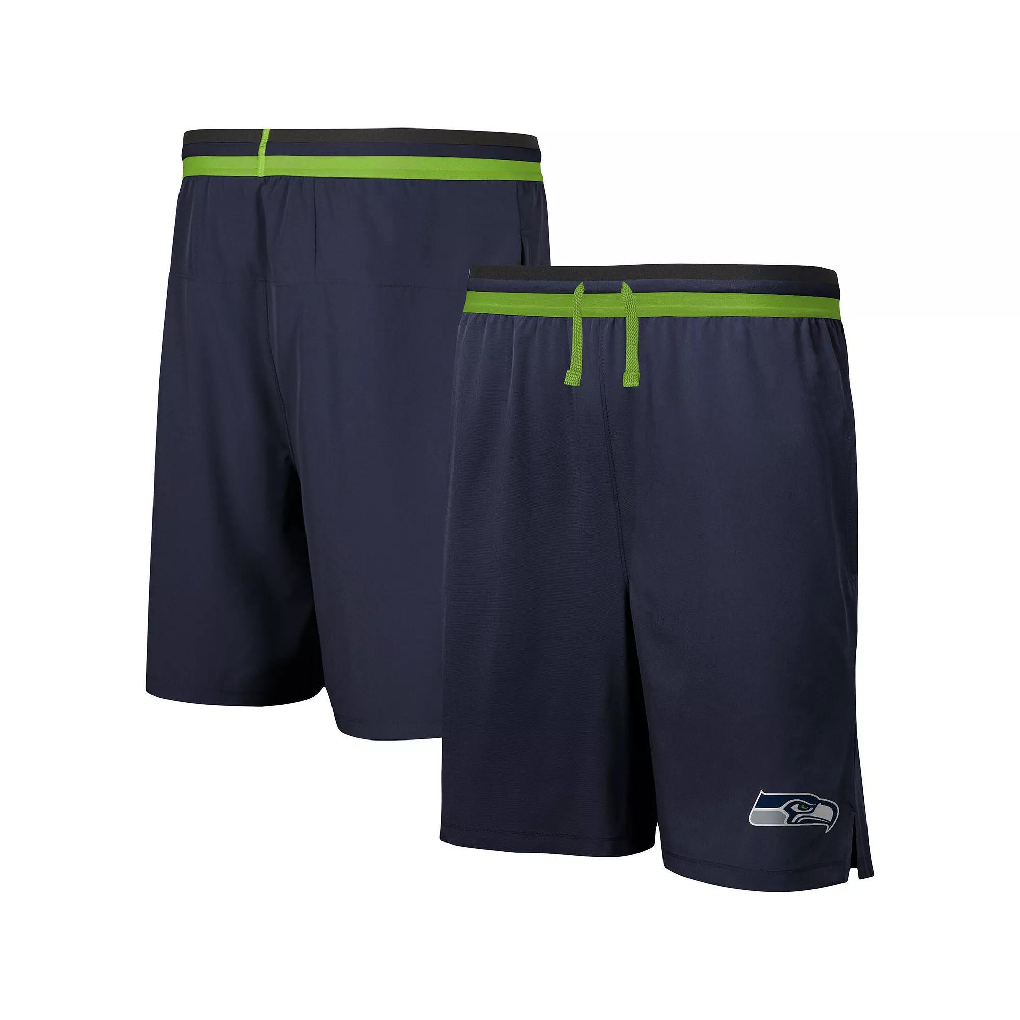 Men's Black Las Vegas Raiders Cool Down Tri-Color Elastic Training Shorts,  Product Image