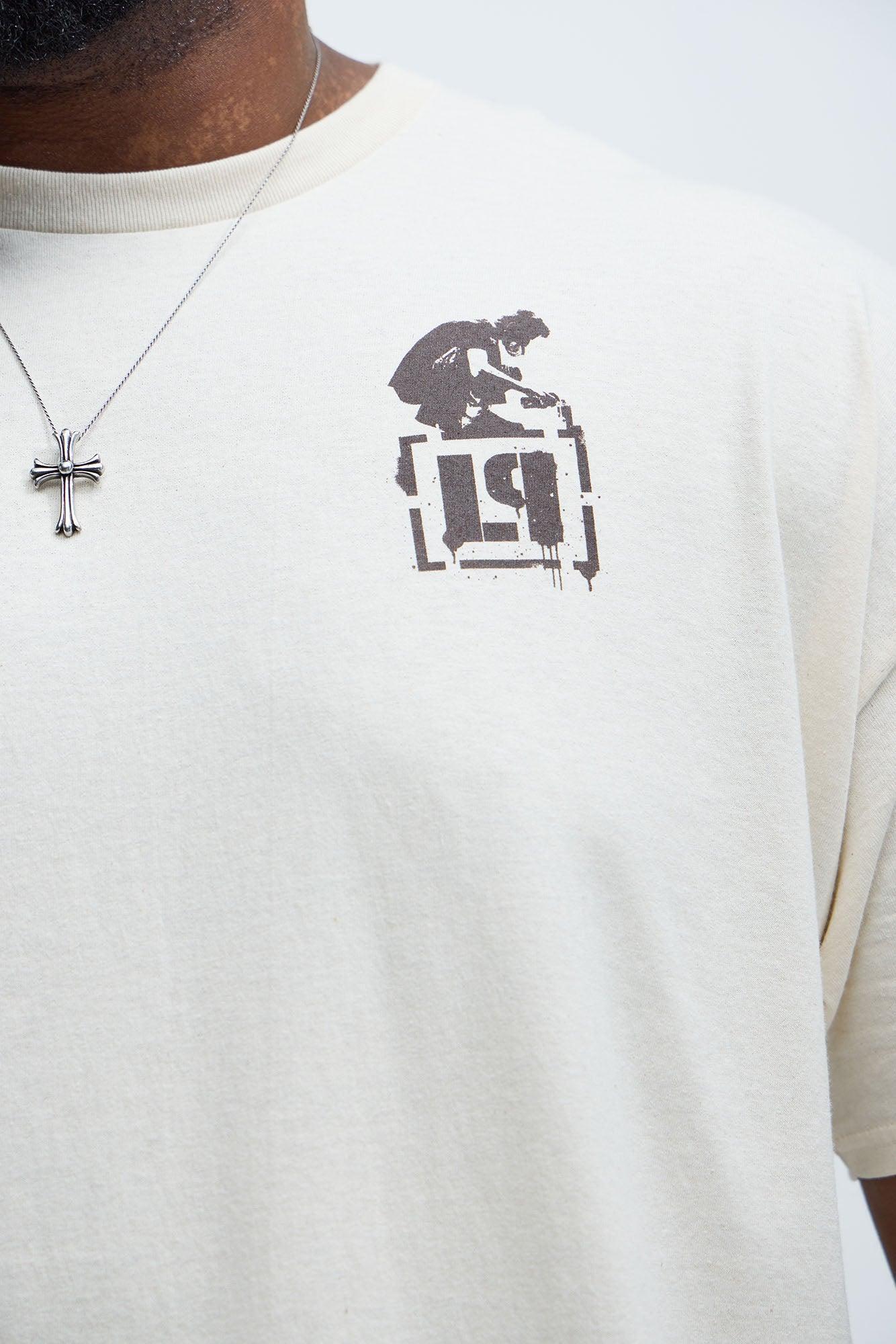 Linkin Park Meteora Track List Oversized Short Sleeve Tee - Off White Product Image