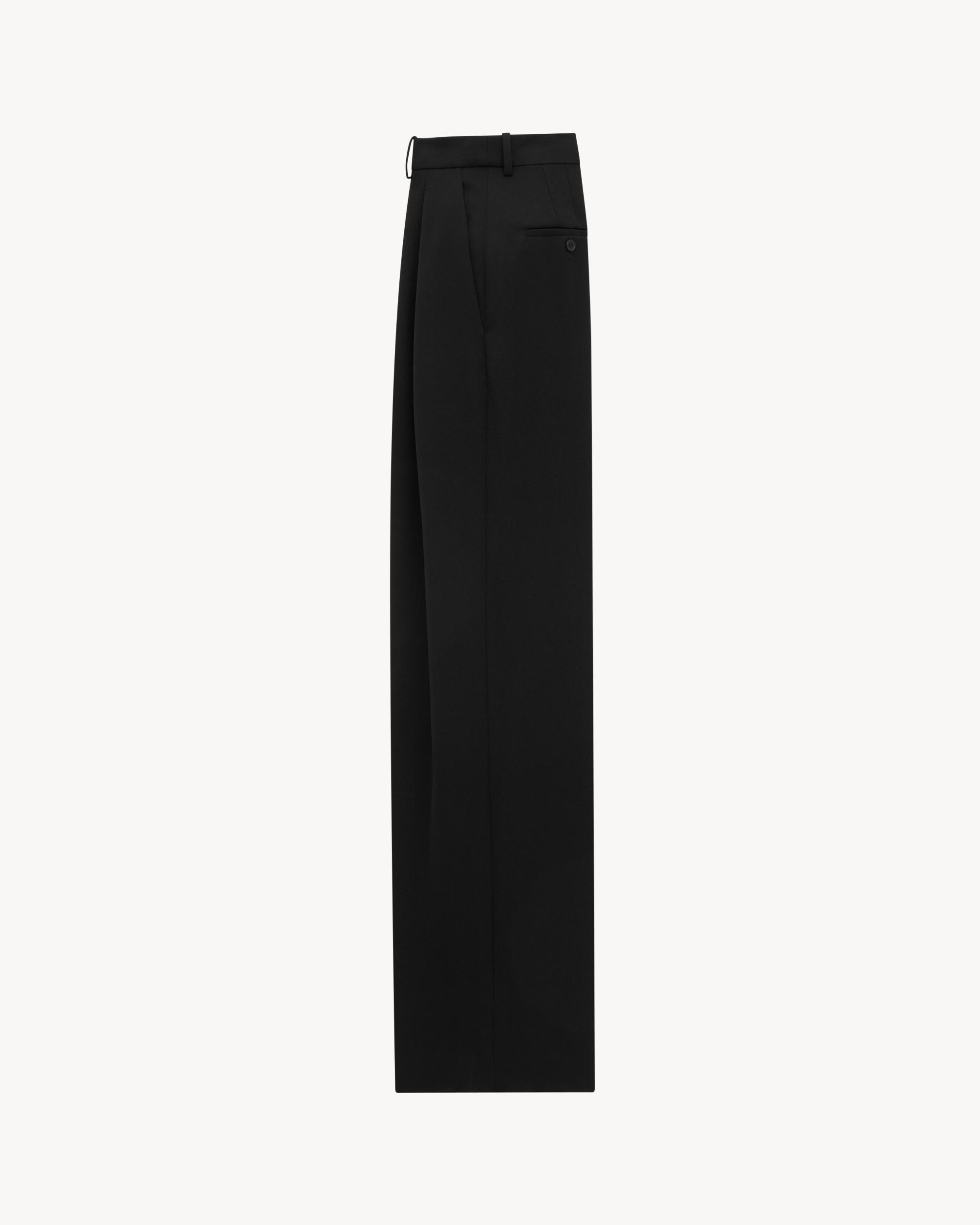 wide-leg pants in grain de poudre Product Image