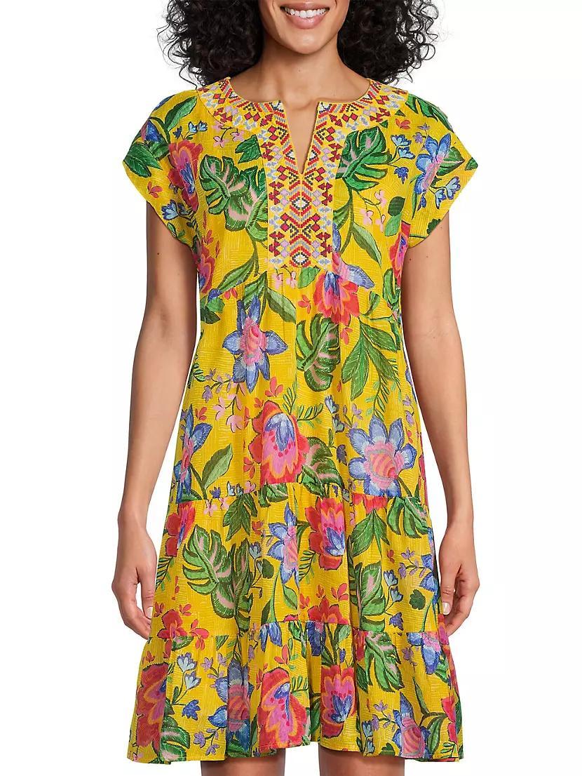 Dolman Prairie Floral Cotton Dress Product Image