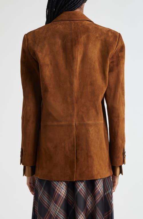 Suede Blazer In Almond Product Image