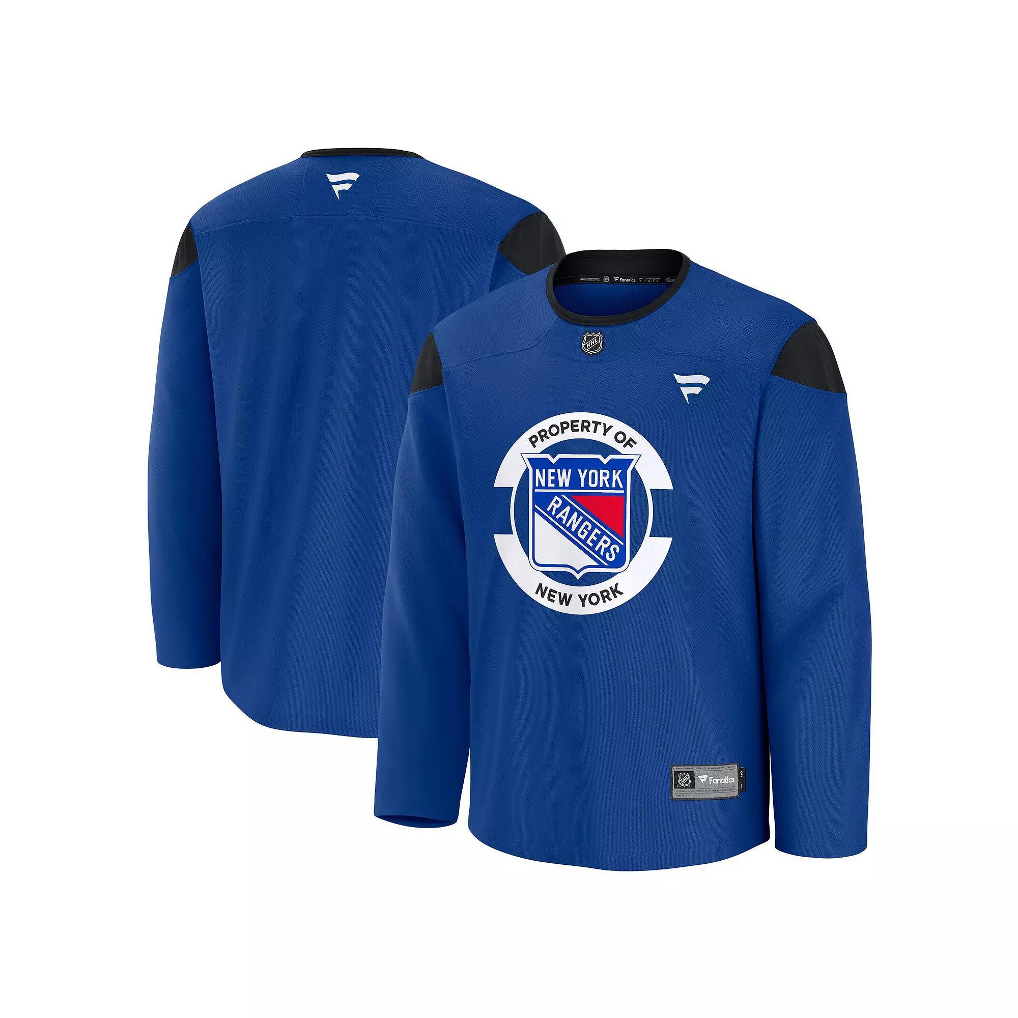 Men's Fanatics Blue New York Rangers Team Practice Jersey, Size: 5XL, Ran Blue Product Image