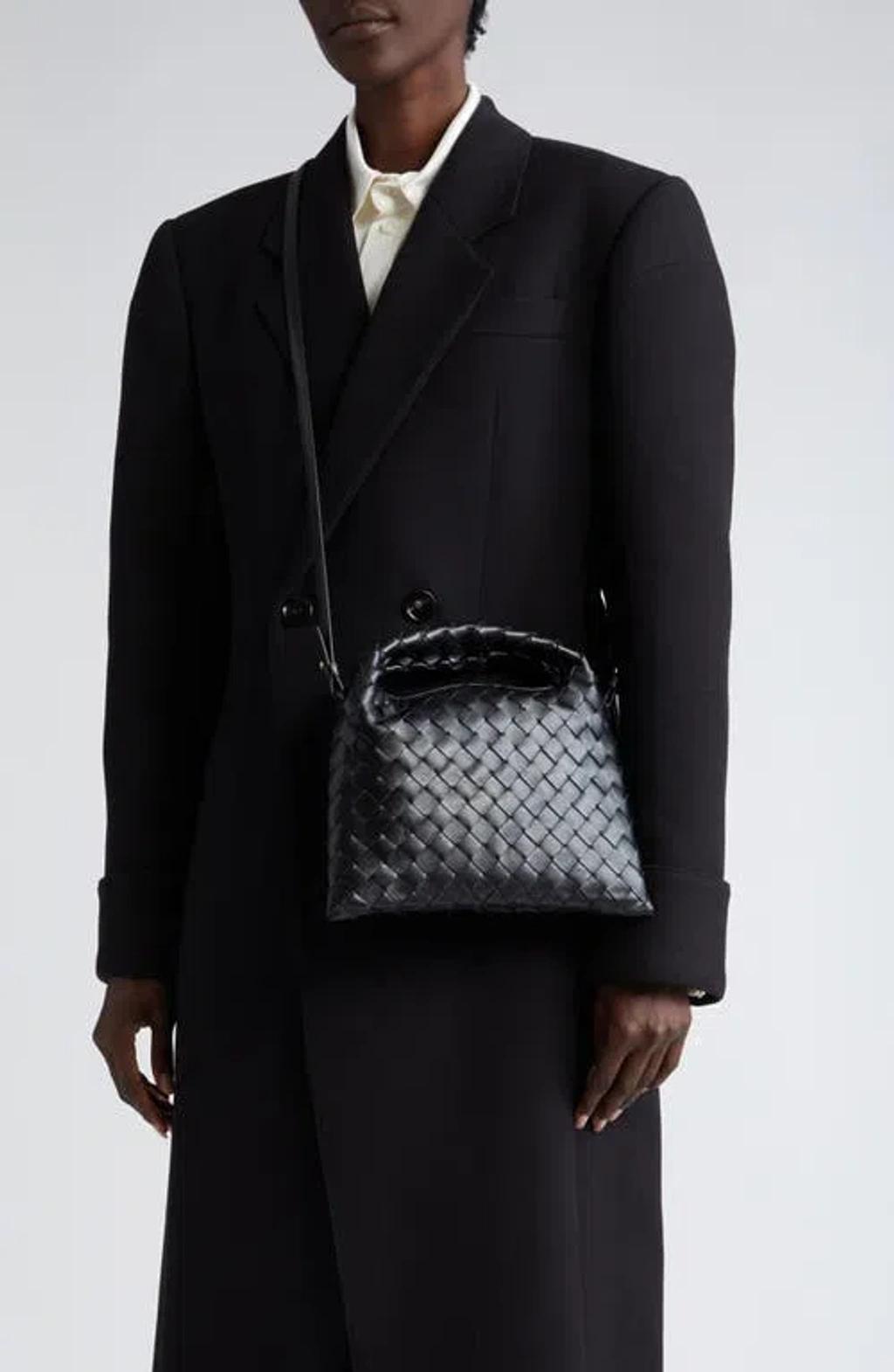 BOTTEGA VENETA Mini Hop Bag In Black Product Image