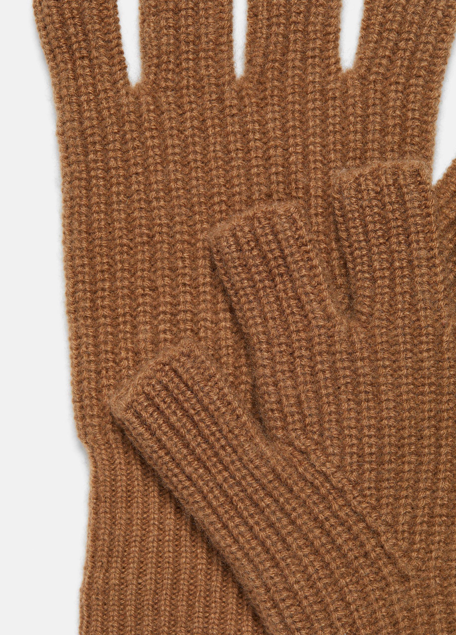 Plush Cashmere Rib-Knit Fingerless Glove Product Image