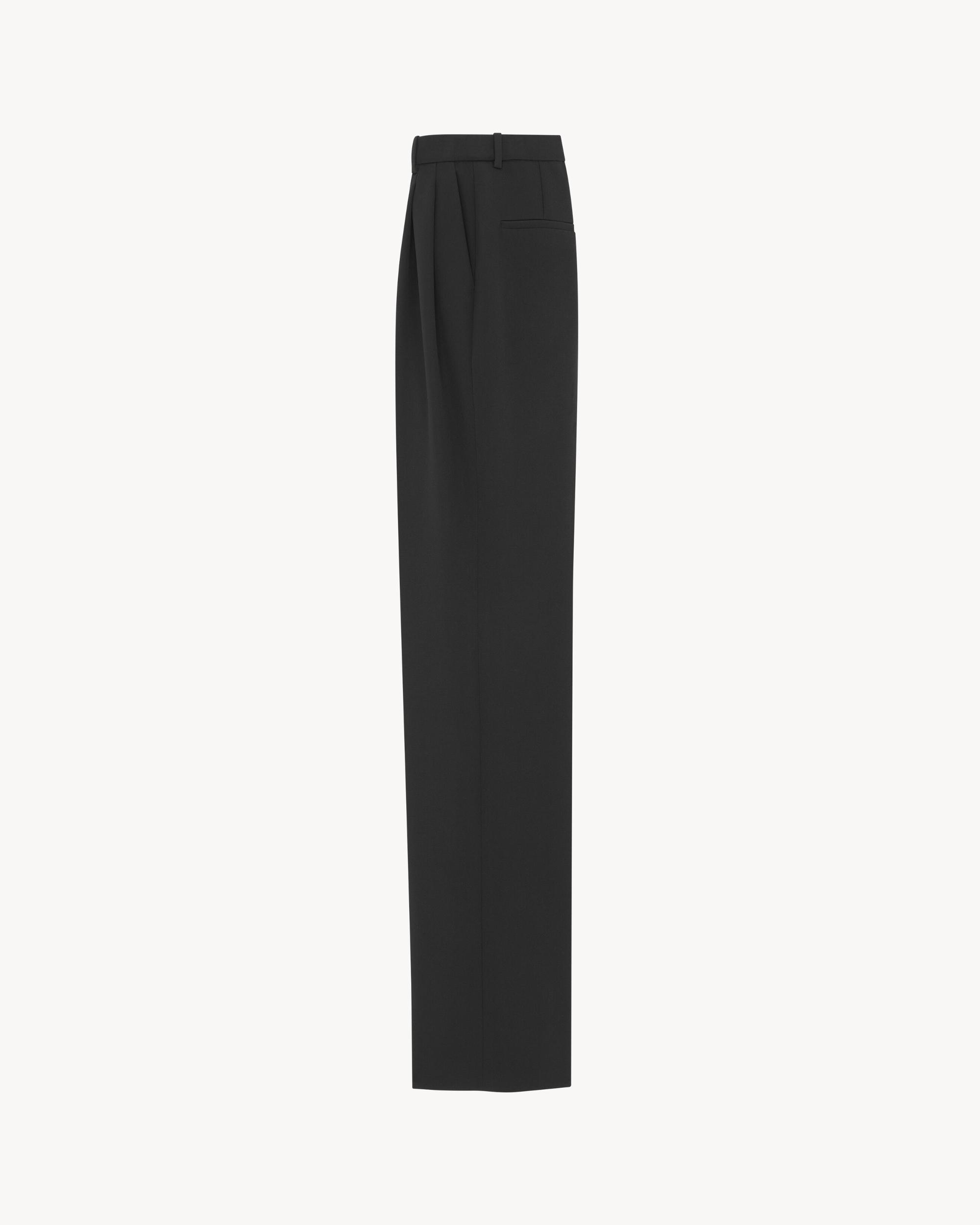 High-Waisted Pants in Grain de Poudre Product Image