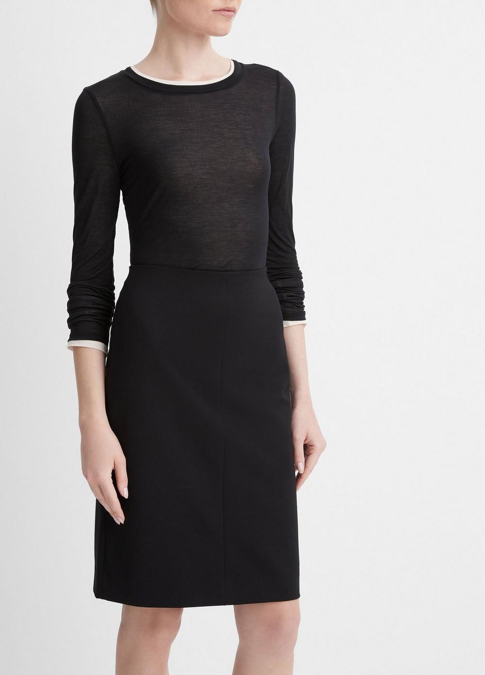 Seamed-Front Pencil Skirt Product Image