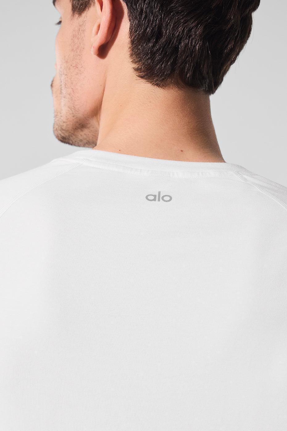 Alo Vapor Crewneck Long Sleeve - White Product Image