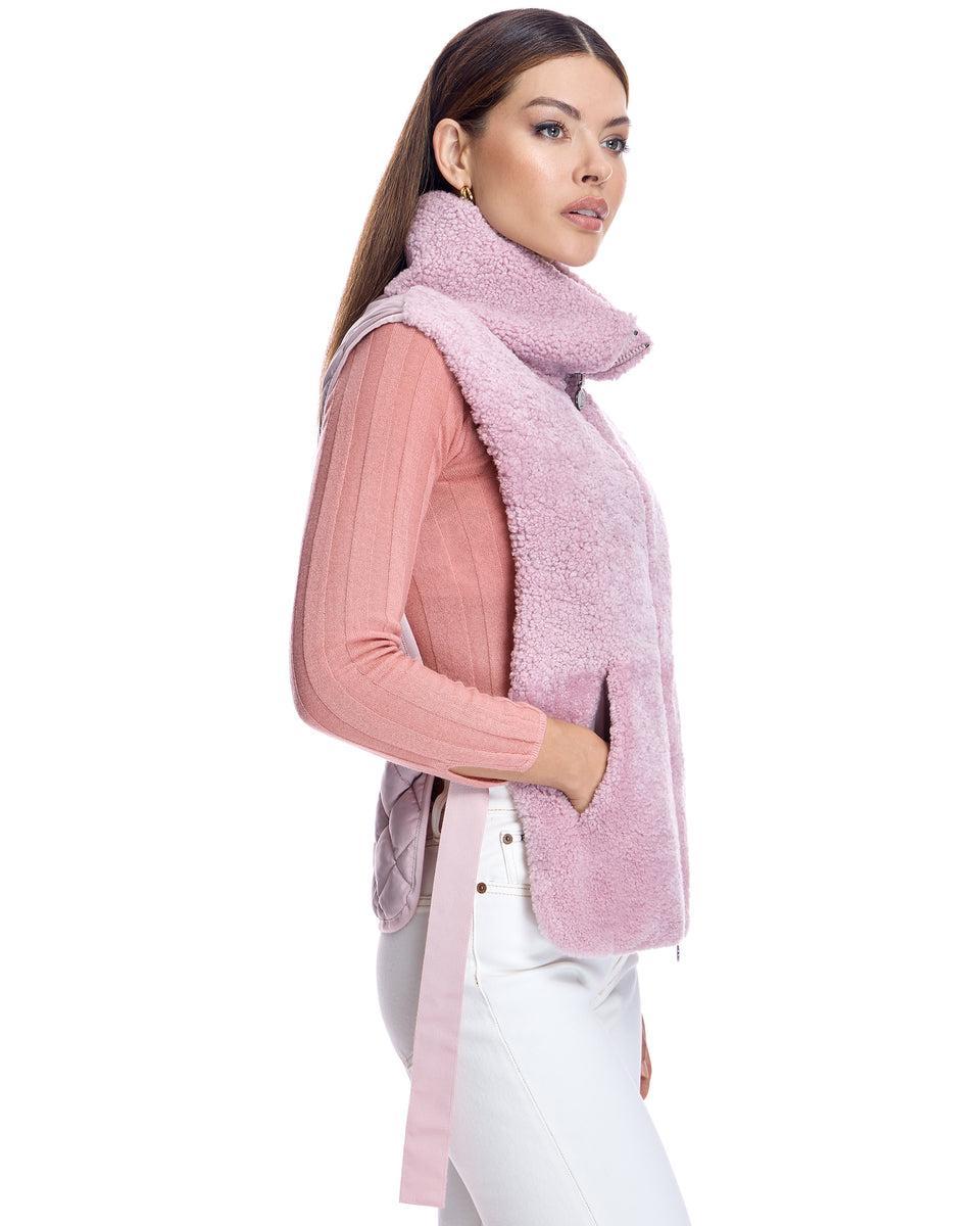Shearling Lamb Vest with Poly Back Product Image
