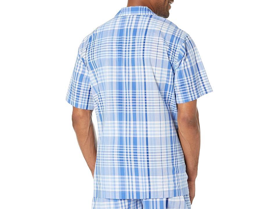 Polo Ralph Lauren Yarn-Dye Woven Short Sleeve PJ Top (Cruise Plaid/Cruise Navy) Men's Pajama Product Image