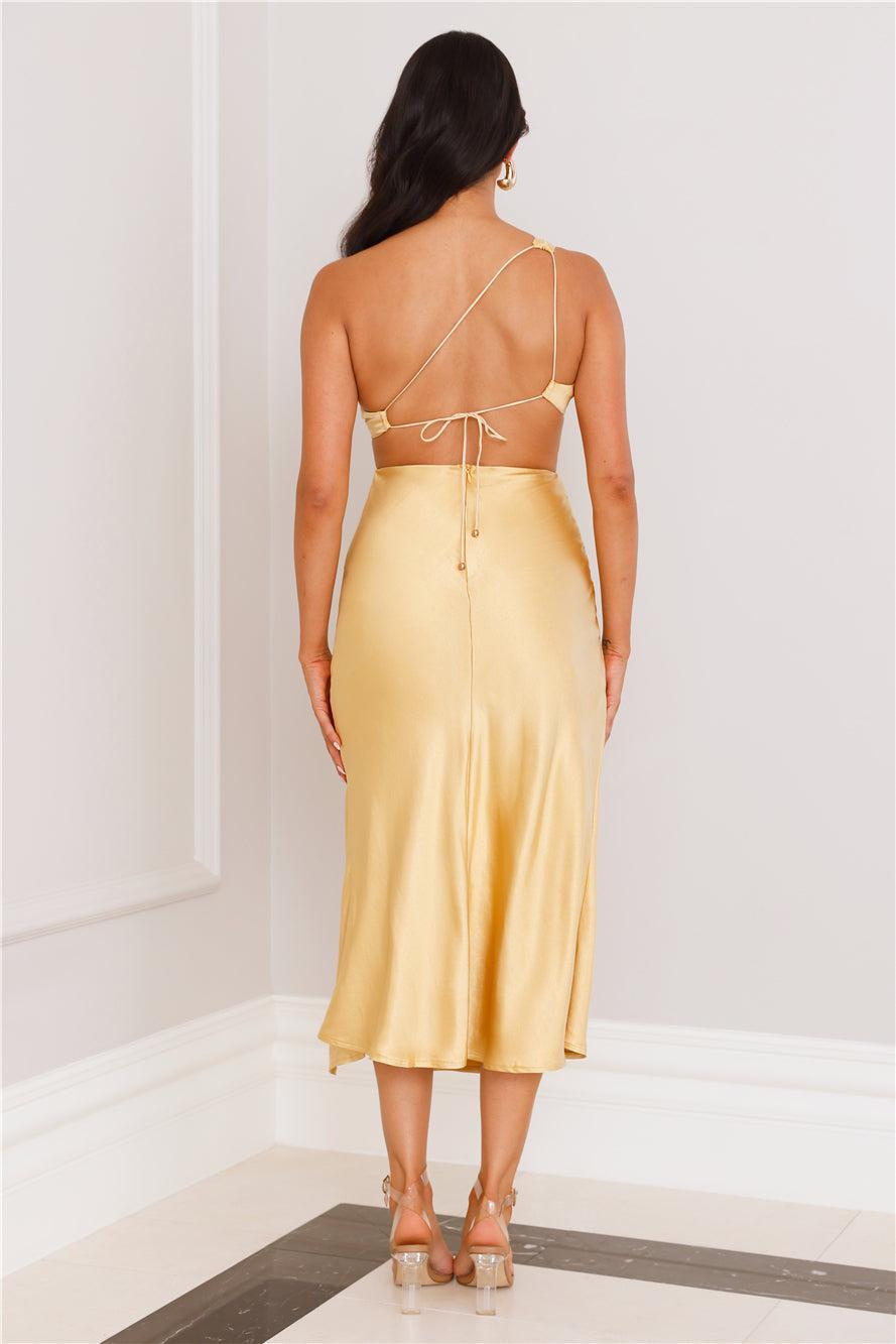 Dreamy Look Midi Dress Yellow Product Image