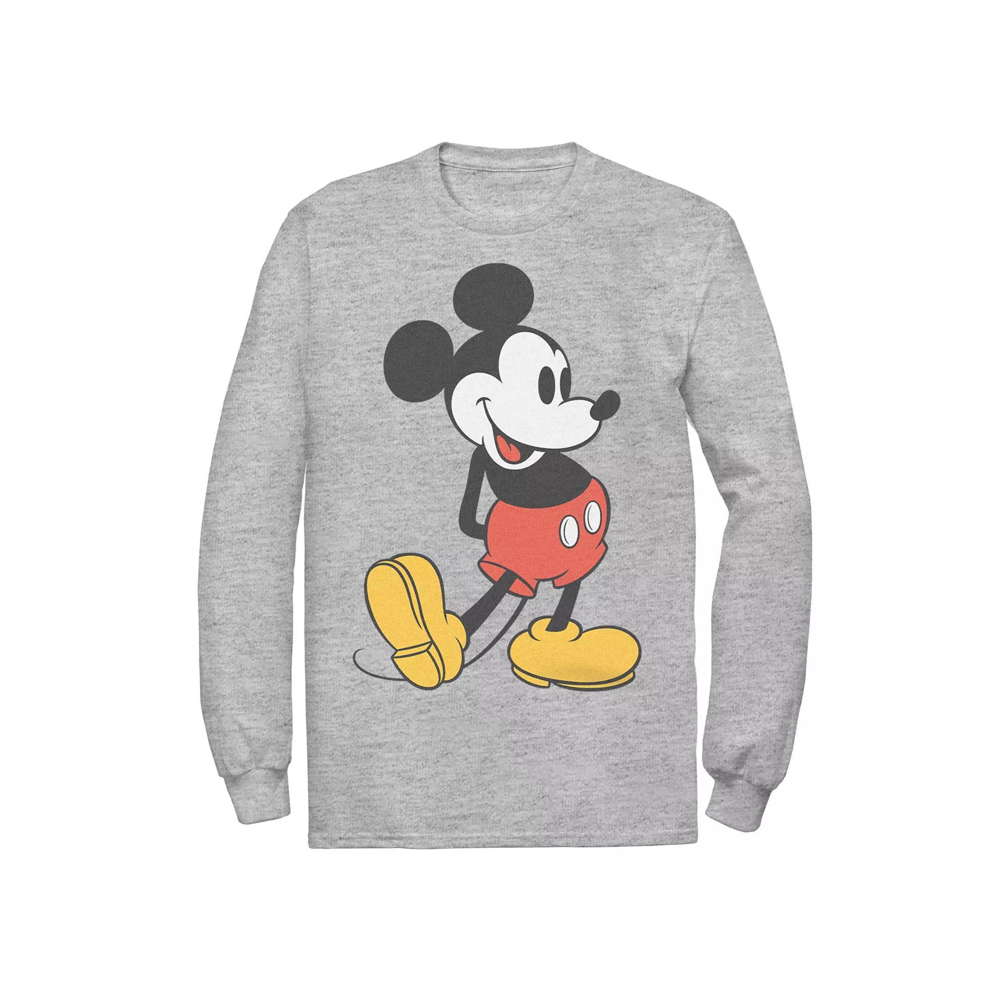 Disney's Mickey Mouse Big & Tall Vintage Leg Kick Long Sleeve Tee, Men's,  Product Image
