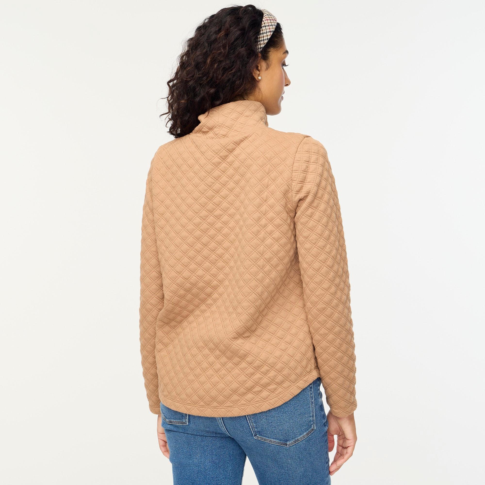 Quilted mockneck pullover Product Image