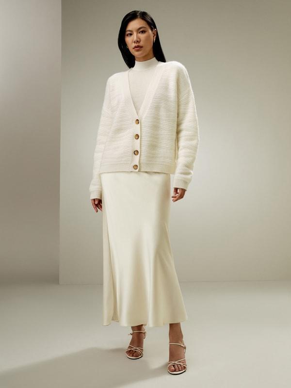 Water Ripple Cashmere Cardigan Product Image