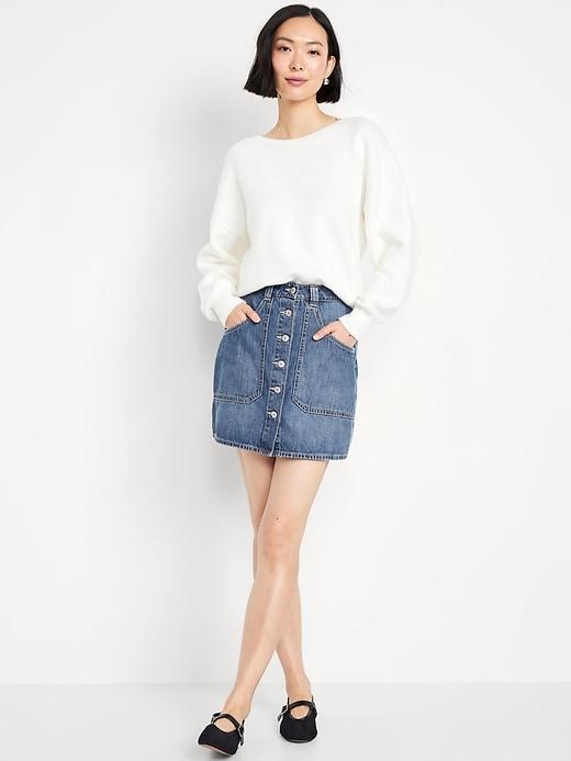 Mid-Rise Utility Mini Skirt Product Image