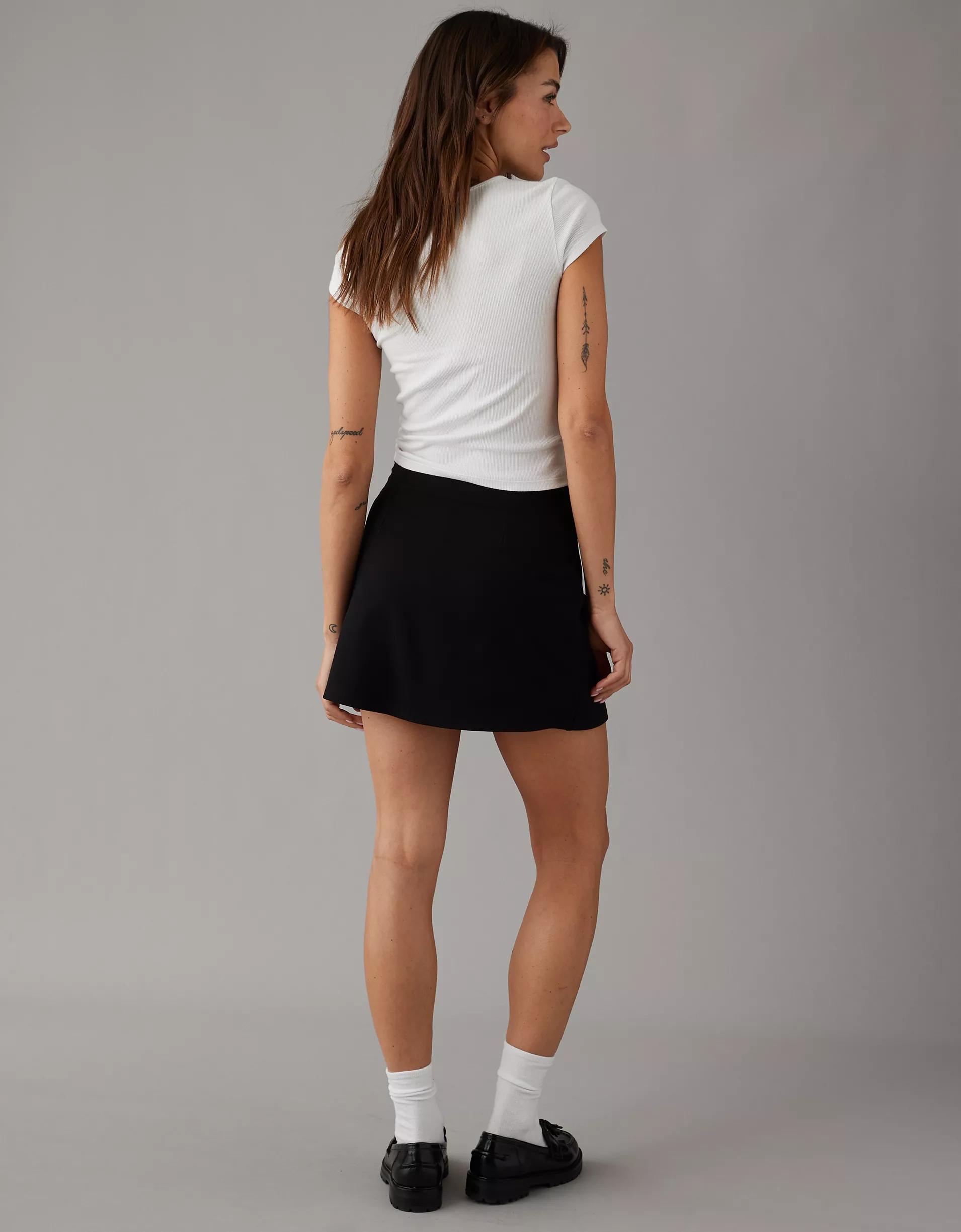 AE It Knit Asymmetrical High-Waisted Mini Skort Product Image