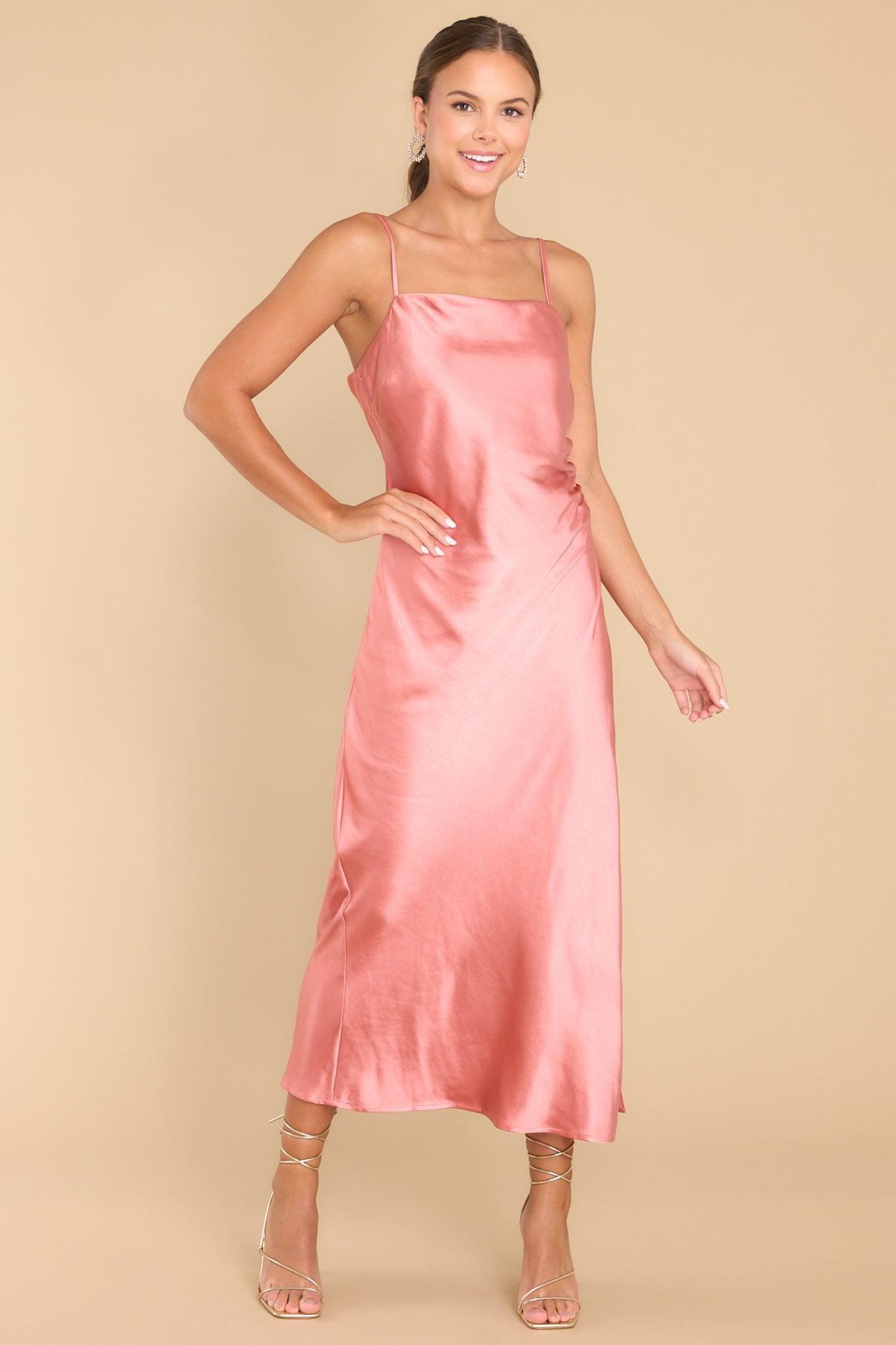 Special Treatment Pink Midi Dress Product Image