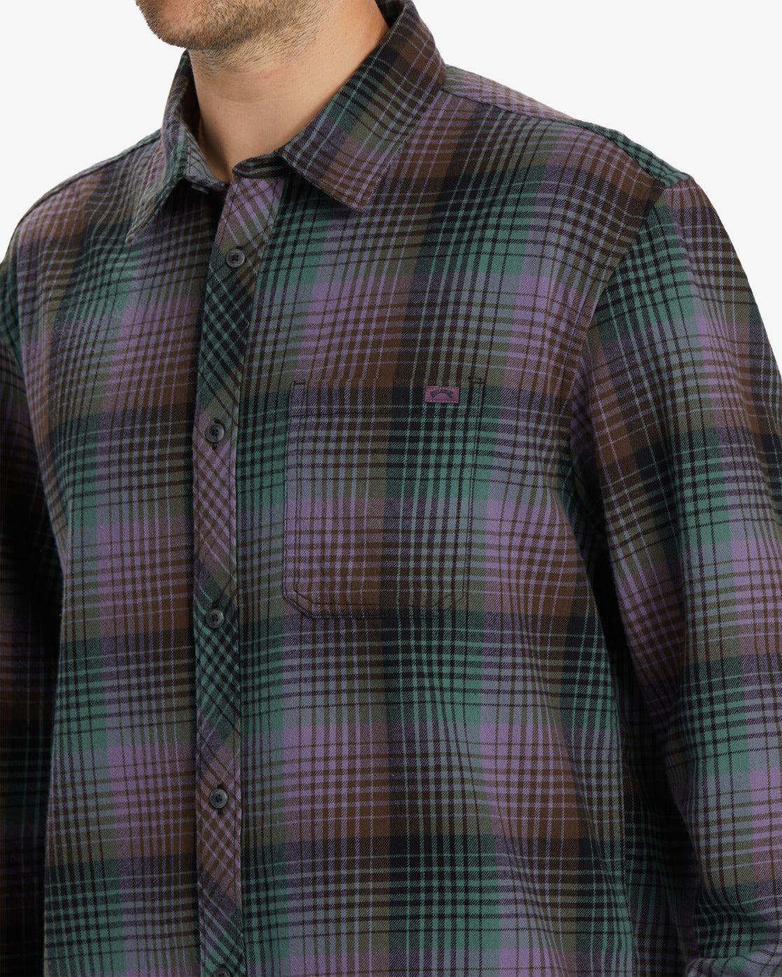 Coastline Flannel Long Sleeve Shirt - Dusty Grape Male Product Image