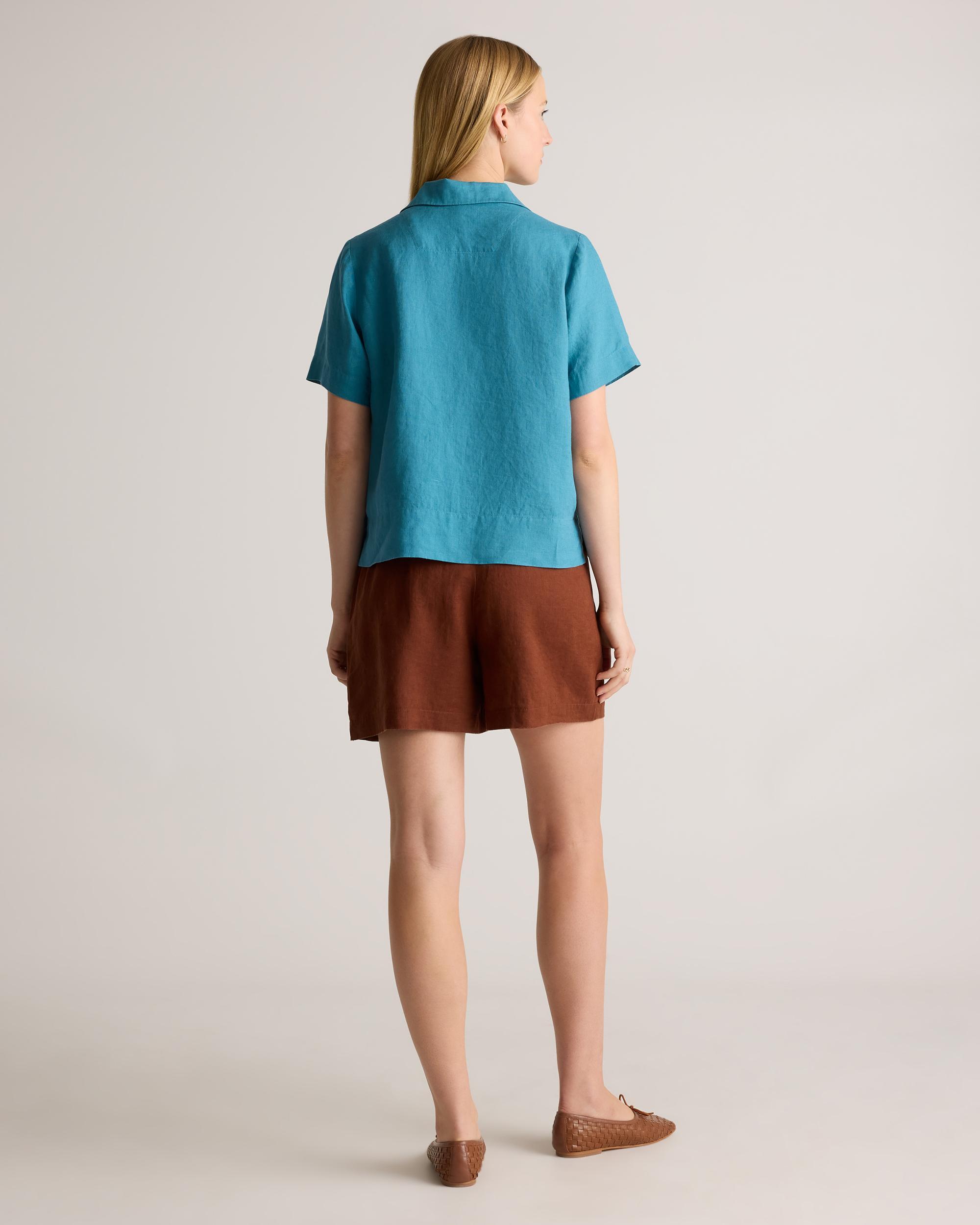 Quince | Women's 100% European Linen Short Sleeve Shirt Size XL Product Image