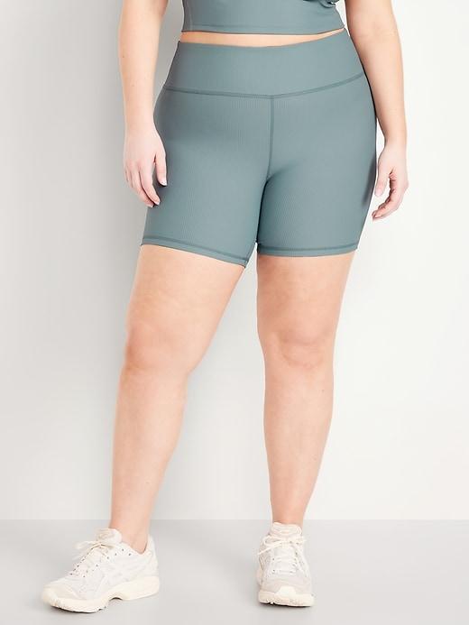 High-Waisted PowerSoft Biker Shorts -- 6-inch inseam Product Image