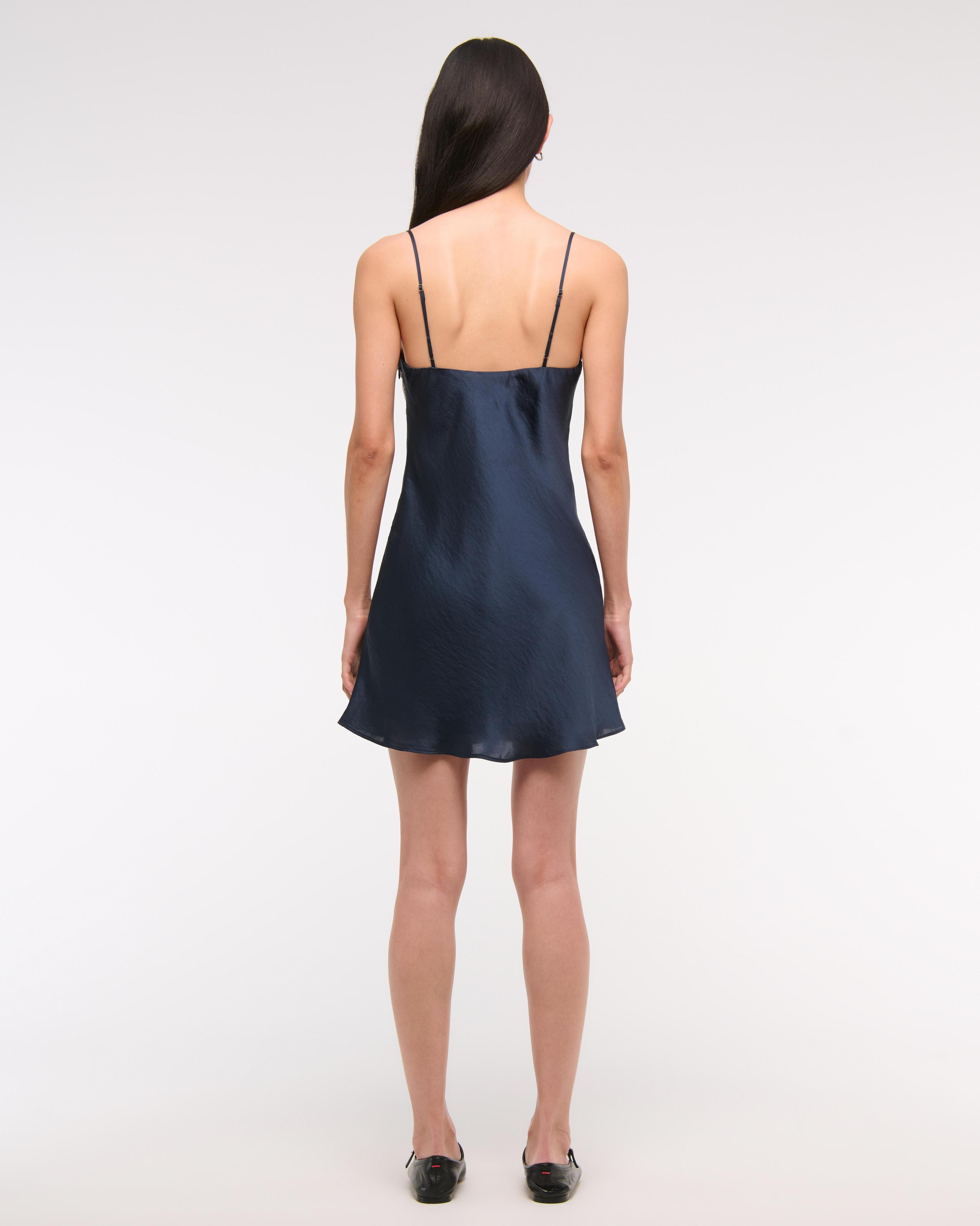 Lace and Satin Slip Mini Dress Product Image