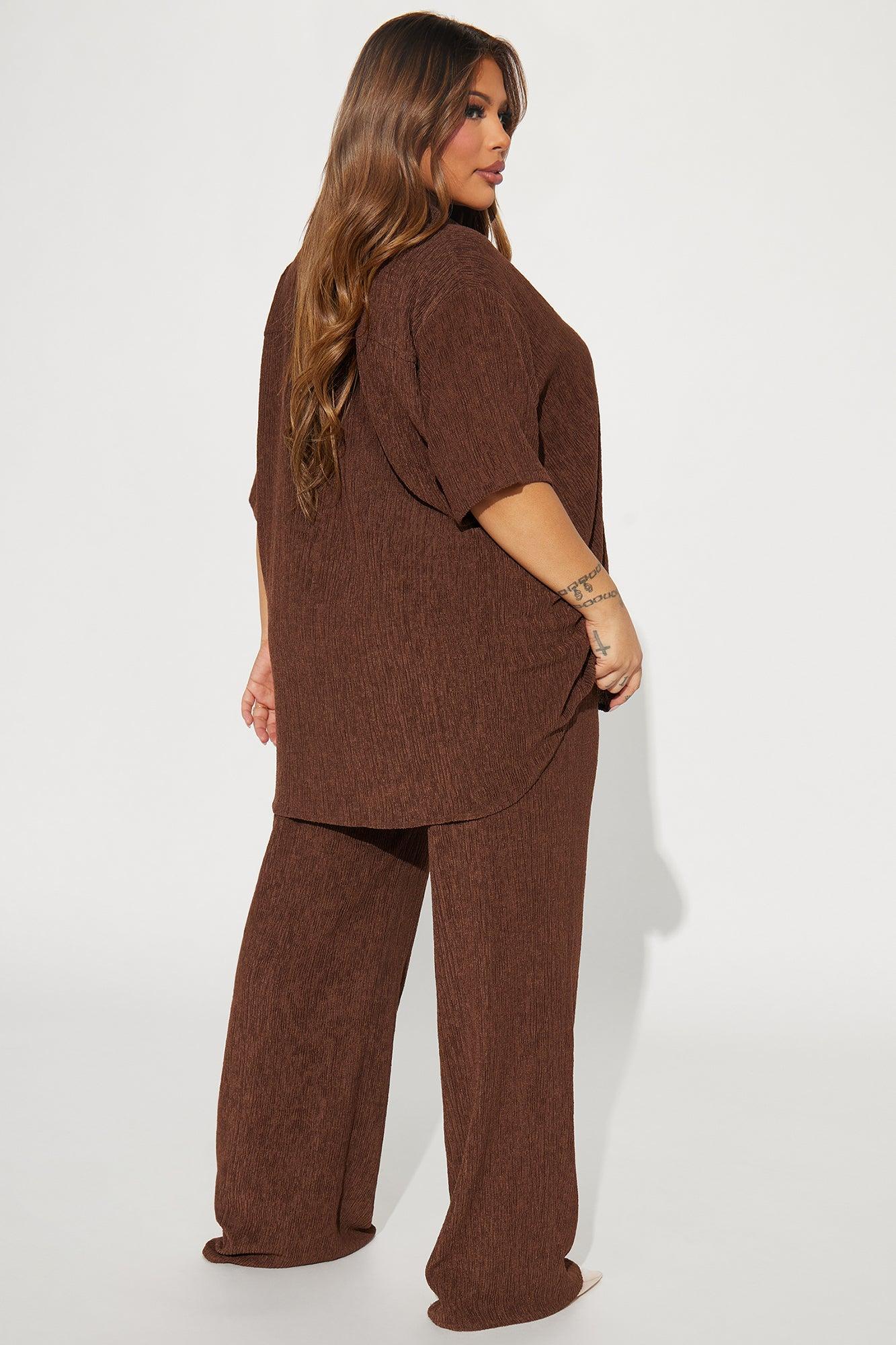 Vacay Vibes Pant Set - Brown Product Image