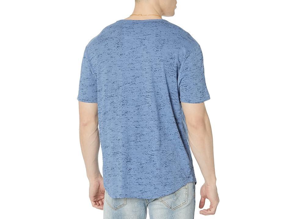 John Varvatos Cooper Slub Cotton Crew with Distress Screen Print K6053Z1 (Pigeon Grey) Men's Clothing Product Image