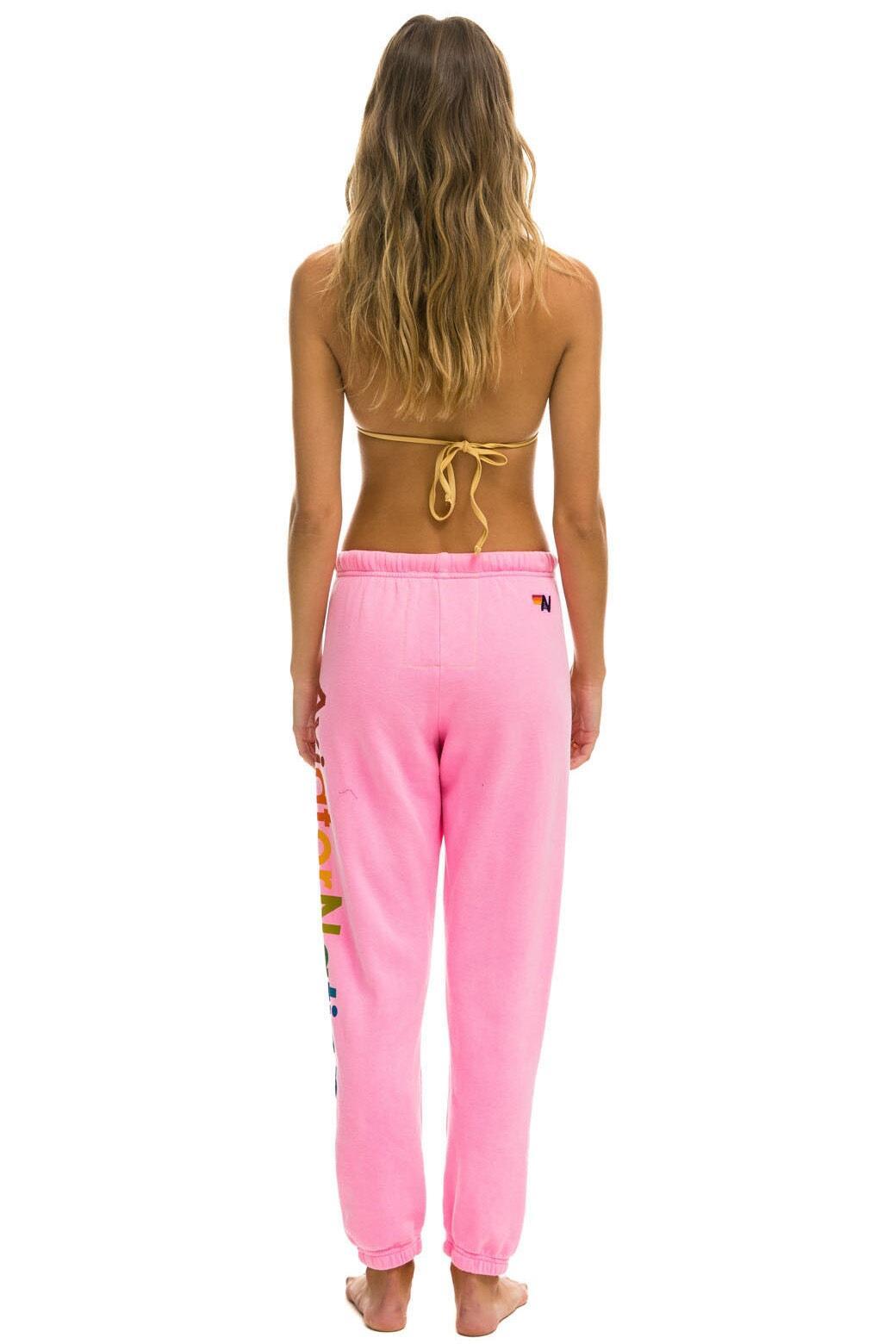 AVIATOR NATION LA JOLLA SWEATPANTS - NEON PINK Female Product Image