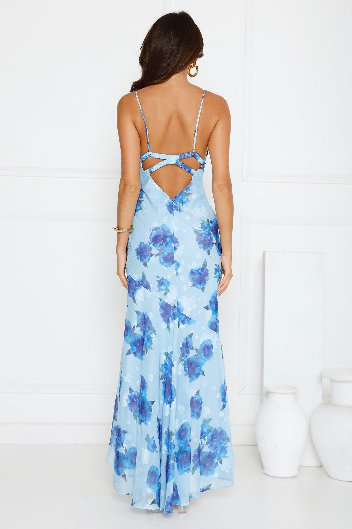 Storybook Romance Maxi Dress Blue Product Image