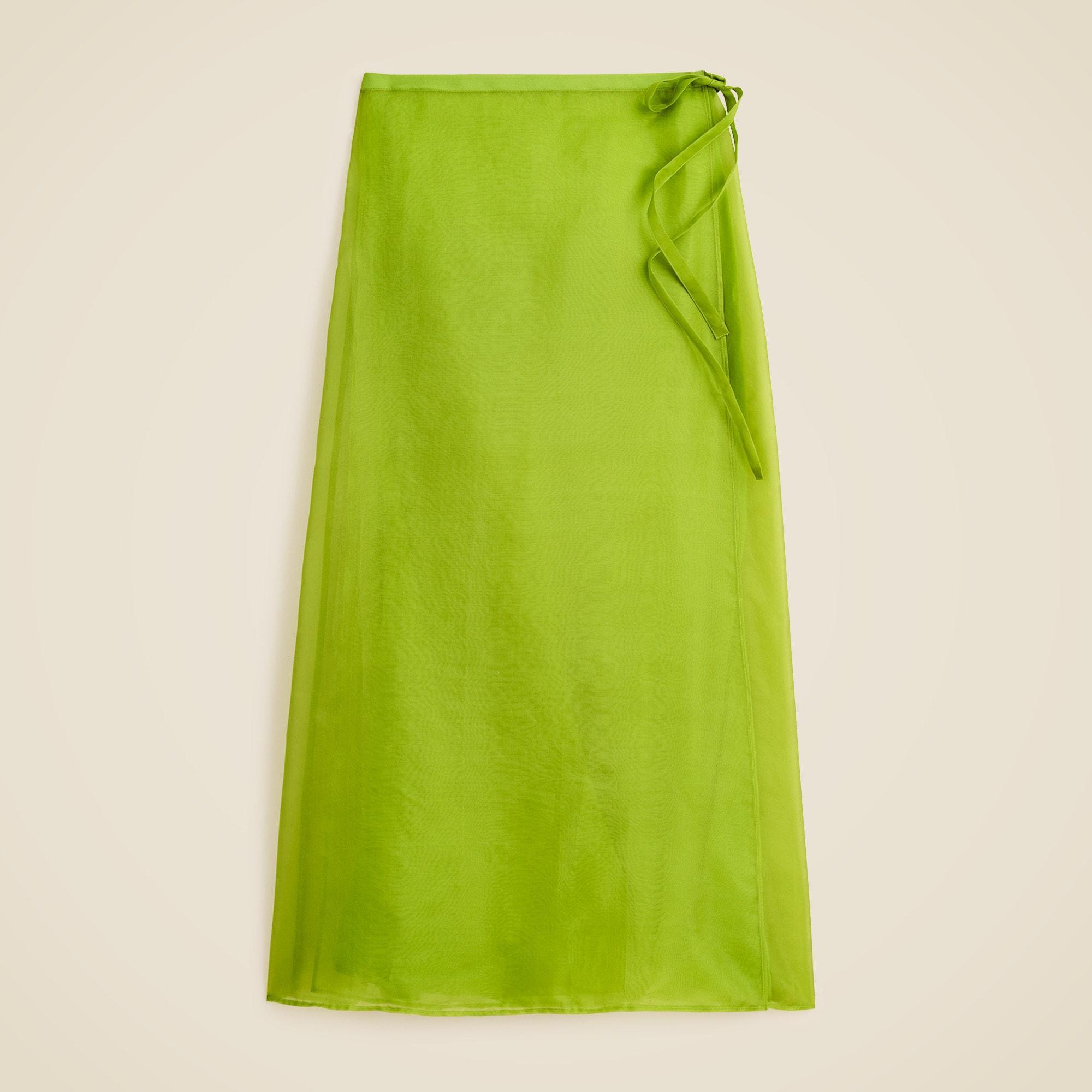 Collection wrap skirt in silk organza Product Image