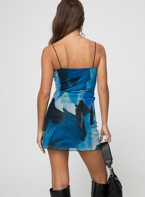 Sugar Mini Dress Blue Multi Product Image