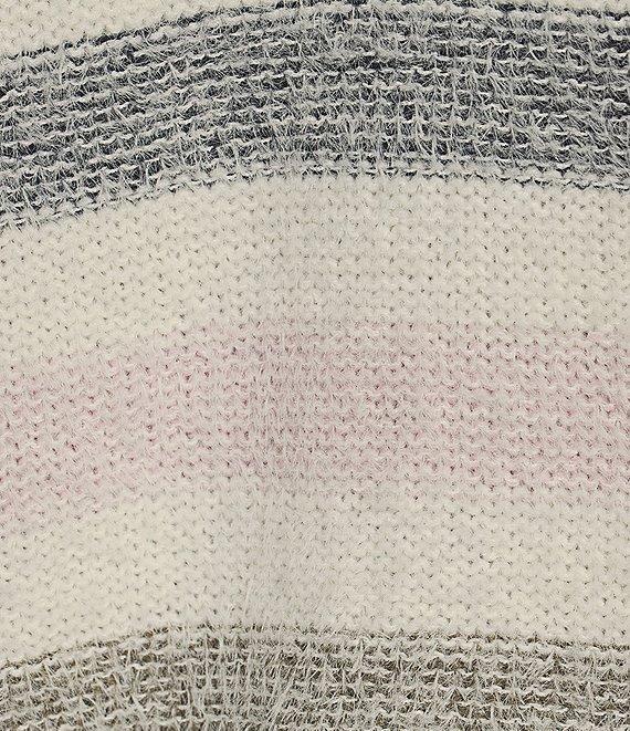 Takara Stripe Boat Neck Eyelash Sweater Product Image