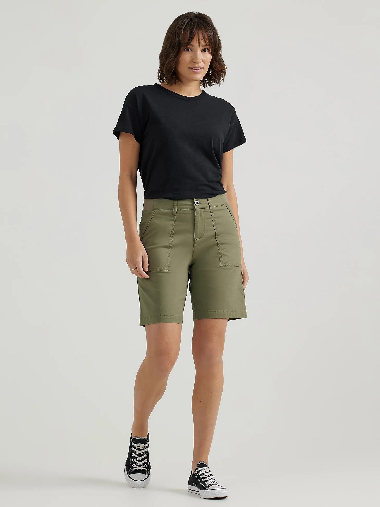 Women's Ultra Lux Comfort with Flex-To-Go Relaxed Fit Utility Bermuda | Women's Shorts | Lee® Product Image