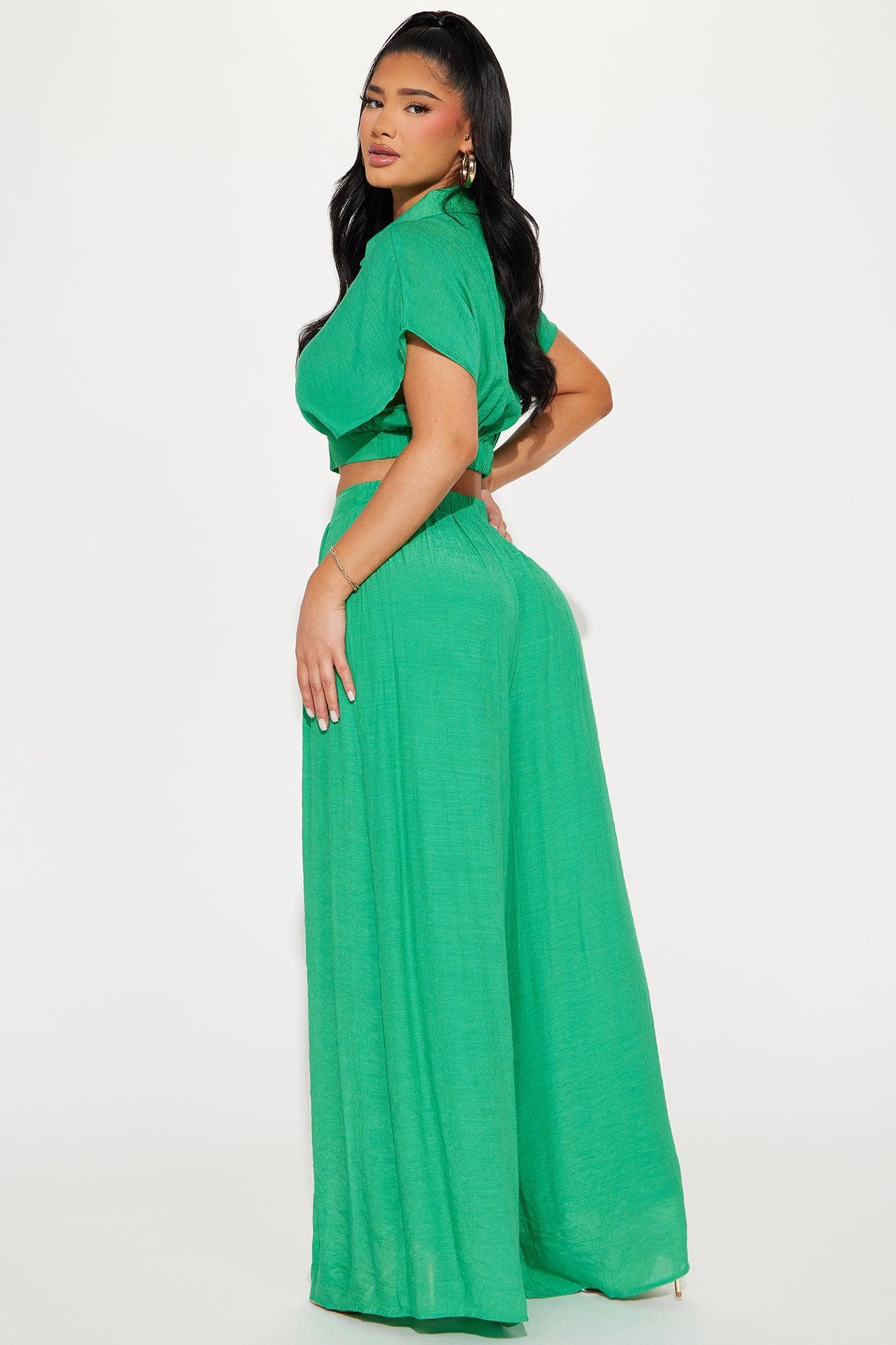Mea Gauze Pant Set - Green Product Image